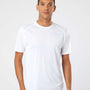 Paragon Mens Islander Performance Moisture Wicking Short Sleeve Crewneck T-Shirt - White - NEW