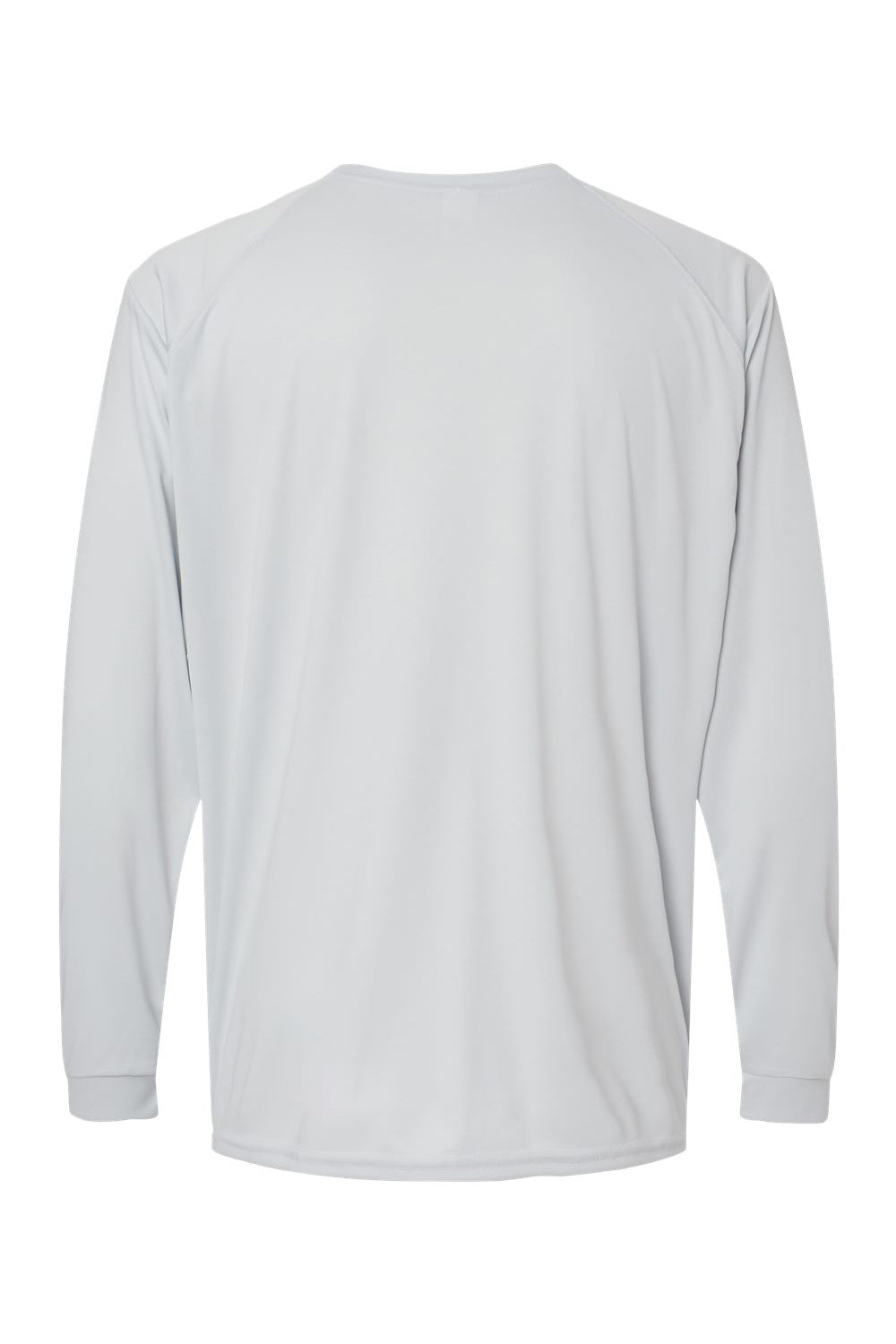 Paragon 210 Mens Islander Performance Moisture Wicking Long Sleeve Crewneck T-Shirt Aluminum Grey Flat Back