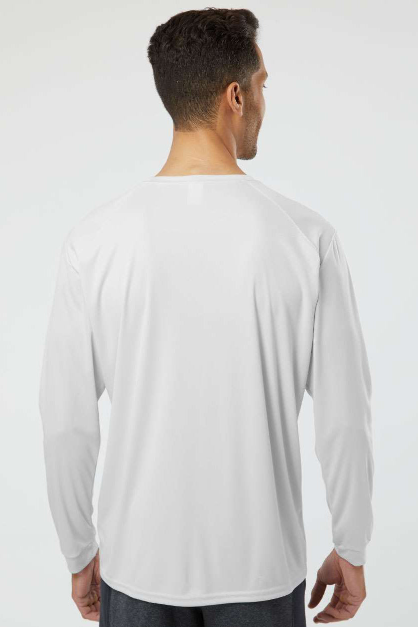 Paragon 210 Mens Islander Performance Moisture Wicking Long Sleeve Crewneck T-Shirt Aluminum Grey Model Back