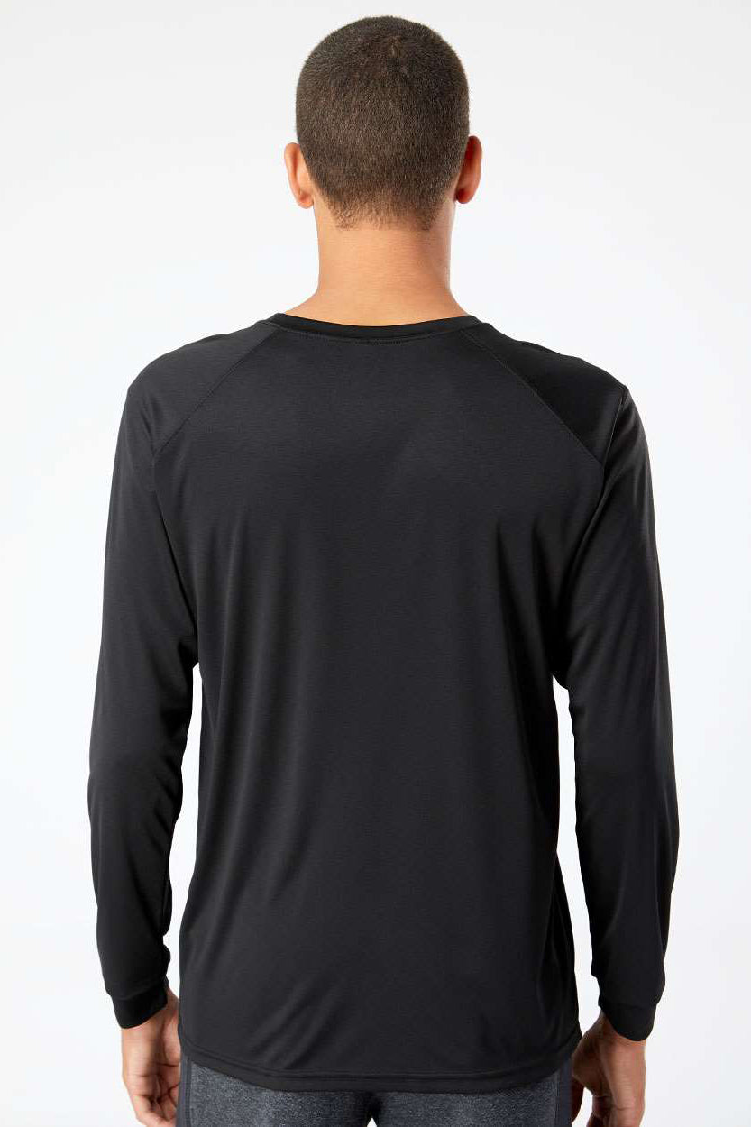 Paragon 210 Mens Islander Performance Moisture Wicking Long Sleeve Crewneck T-Shirt Black Model Back
