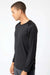 Paragon 210 Mens Islander Performance Moisture Wicking Long Sleeve Crewneck T-Shirt Black Model Side