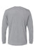 Paragon 210 Mens Islander Performance Moisture Wicking Long Sleeve Crewneck T-Shirt Heather Grey Flat Back