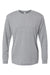 Paragon 210 Mens Islander Performance Moisture Wicking Long Sleeve Crewneck T-Shirt Heather Grey Flat Front