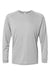 Paragon 210 Mens Islander Performance Moisture Wicking Long Sleeve Crewneck T-Shirt Medium Grey Flat Front