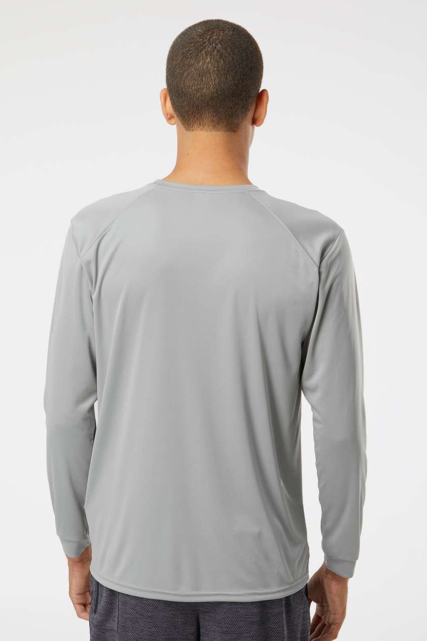 Paragon 210 Mens Islander Performance Moisture Wicking Long Sleeve Crewneck T-Shirt Medium Grey Model Back