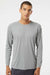 Paragon 210 Mens Islander Performance Moisture Wicking Long Sleeve Crewneck T-Shirt Medium Grey Model Front