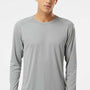 Paragon Mens Islander Performance Moisture Wicking Long Sleeve Crewneck T-Shirt - Medium Grey
