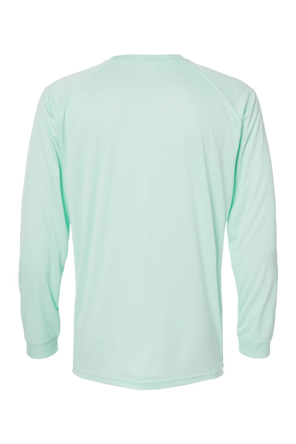 Paragon 210 Mens Islander Performance Moisture Wicking Long Sleeve Crewneck T-Shirt Mint Green Flat Back