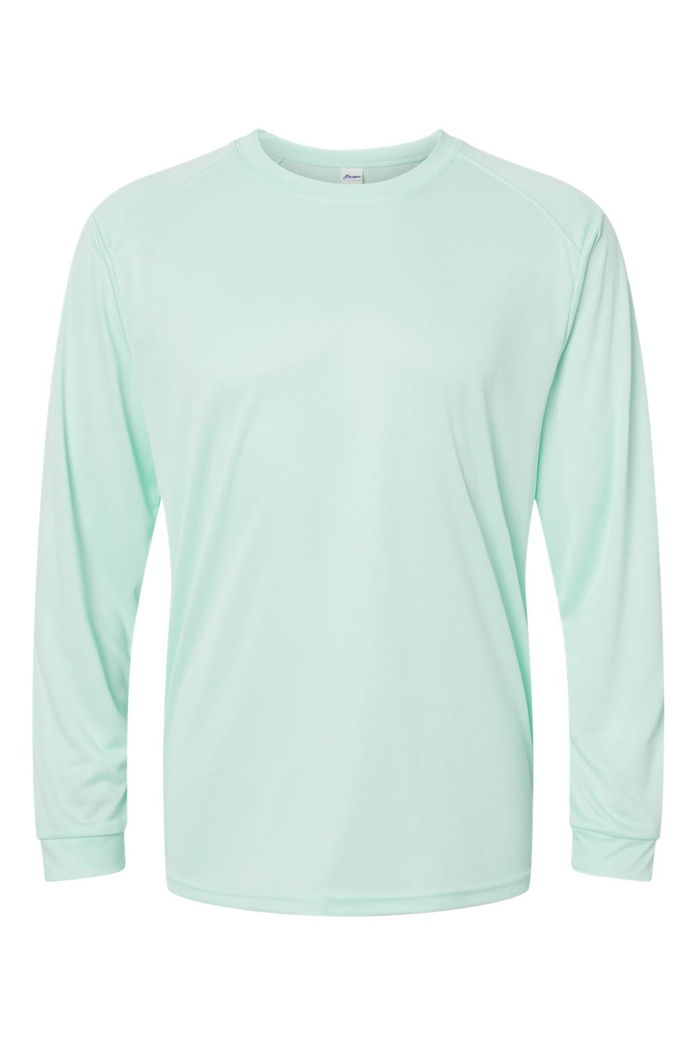 Paragon 210 Mens Islander Performance Moisture Wicking Long Sleeve Crewneck T-Shirt Mint Green Flat Front