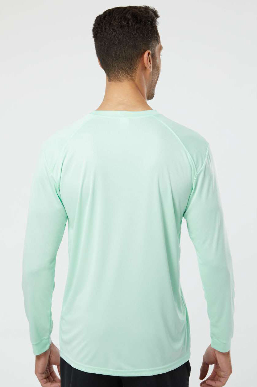 Paragon 210 Mens Islander Performance Moisture Wicking Long Sleeve Crewneck T-Shirt Mint Green Model Back