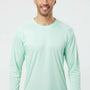 Paragon Mens Islander Performance Moisture Wicking Long Sleeve Crewneck T-Shirt - Mint Green