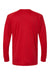 Paragon 210 Mens Islander Performance Moisture Wicking Long Sleeve Crewneck T-Shirt Red Flat Back