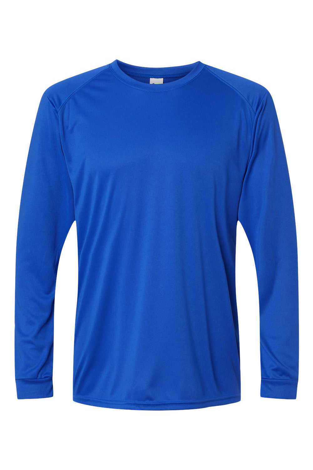 Paragon 210 Mens Islander Performance Moisture Wicking Long Sleeve Crewneck T-Shirt Royal Blue Flat Front