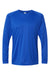 Paragon 210 Mens Islander Performance Moisture Wicking Long Sleeve Crewneck T-Shirt Royal Blue Flat Front