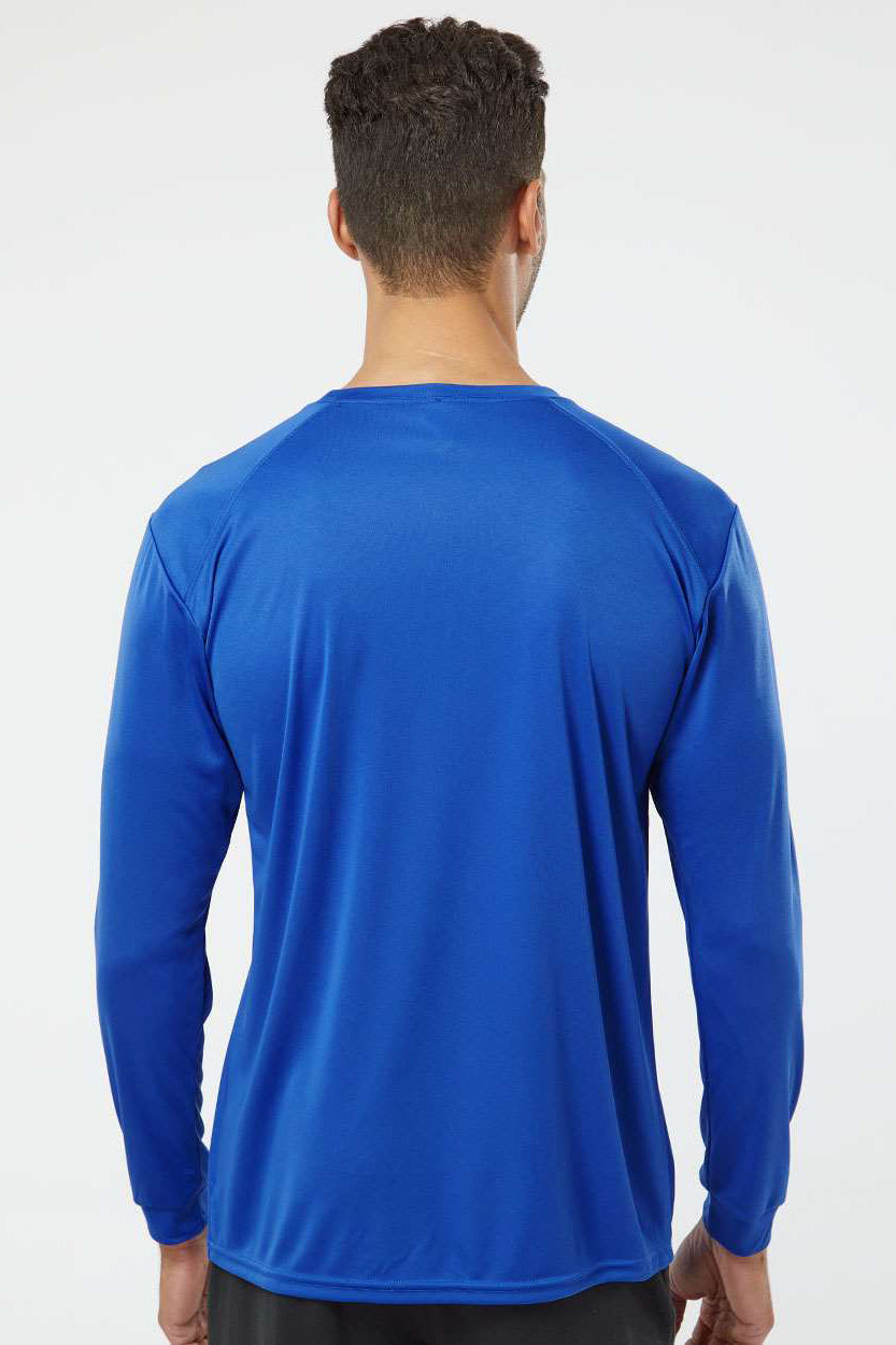 Paragon 210 Mens Islander Performance Moisture Wicking Long Sleeve Crewneck T-Shirt Royal Blue Model Back