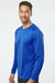 Paragon 210 Mens Islander Performance Moisture Wicking Long Sleeve Crewneck T-Shirt Royal Blue Model Side