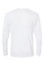 Paragon 210 Mens Islander Performance Moisture Wicking Long Sleeve Crewneck T-Shirt White Flat Back