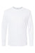 Paragon 210 Mens Islander Performance Moisture Wicking Long Sleeve Crewneck T-Shirt White Flat Front