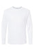 Paragon 210 Mens Islander Performance Long Sleeve Crewneck T-Shirt White Flat Front