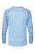 Paragon 216 Mens Cayman Performance Moisture Wicking Camo Colorblock Long Sleeve Crewneck T-Shirt Blue Mist Flat Back
