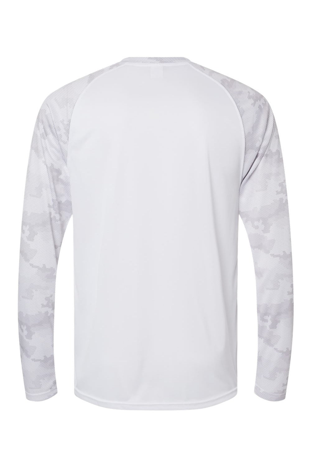 Paragon 216 Mens Cayman Performance Moisture Wicking Camo Colorblock Long Sleeve Crewneck T-Shirt White Flat Back