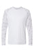 Paragon 216 Mens Cayman Performance Moisture Wicking Camo Colorblock Long Sleeve Crewneck T-Shirt White Flat Front