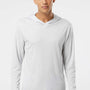 Paragon Mens Bahama Performance Moisture Wicking Long Sleeve Hooded T-Shirt Hoodie - Aluminum Grey