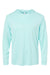 Paragon 220 Mens Bahama Performance Moisture Wicking Long Sleeve Hooded T-Shirt Hoodie Aqua Blue Flat Front