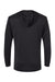 Paragon 220 Mens Bahama Performance Moisture Wicking Long Sleeve Hooded T-Shirt Hoodie Black Flat Back