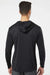 Paragon 220 Mens Bahama Performance Moisture Wicking Long Sleeve Hooded T-Shirt Hoodie Black Model Back