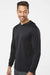 Paragon 220 Mens Bahama Performance Moisture Wicking Long Sleeve Hooded T-Shirt Hoodie Black Model Side