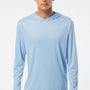 Paragon Mens Bahama Performance Moisture Wicking Long Sleeve Hooded T-Shirt Hoodie - Blue Mist