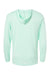 Paragon 220 Mens Bahama Performance Moisture Wicking Long Sleeve Hooded T-Shirt Hoodie Mint Green Flat Back