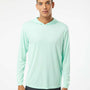 Paragon Mens Bahama Performance Moisture Wicking Long Sleeve Hooded T-Shirt Hoodie - Mint Green - NEW