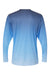 Paragon 225 Mens Barbados Performance Pin Dot Long Sleeve Crewneck T-Shirt Navy Blue/Blue Mist Flat Back