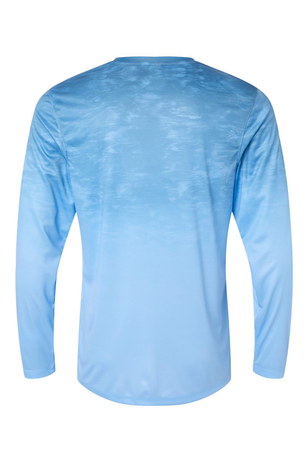 Paragon 229 Mens Montauk Oceanic Fade Performance Long Sleeve Crewneck T-Shirt Blue Mist Fade Flat Back