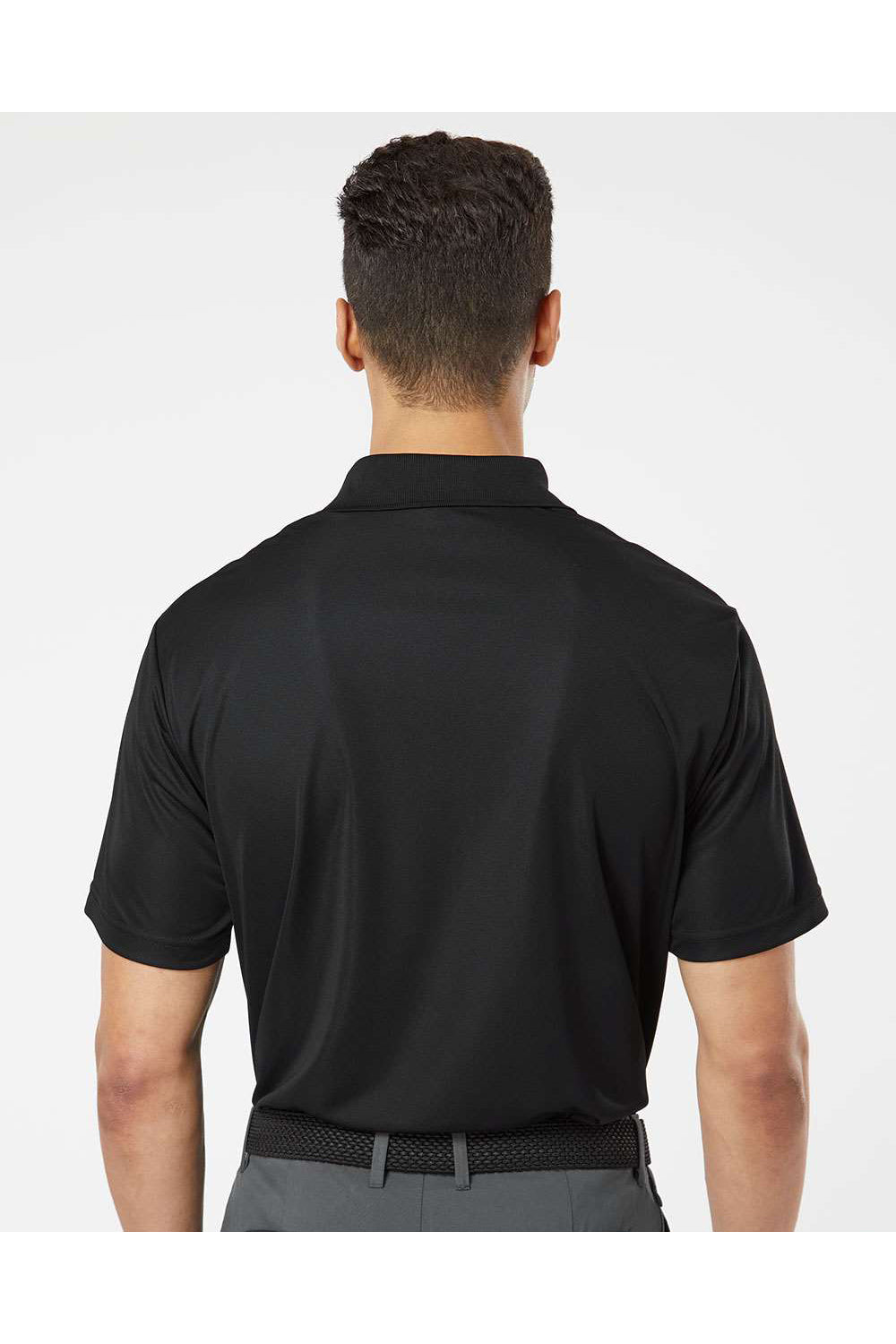 Paragon 500 Mens Sebring Performance Short Sleeve Polo Shirt Black Model Back