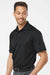 Paragon 500 Mens Sebring Performance Moisture Wicking Short Sleeve Polo Shirt Black Model Side