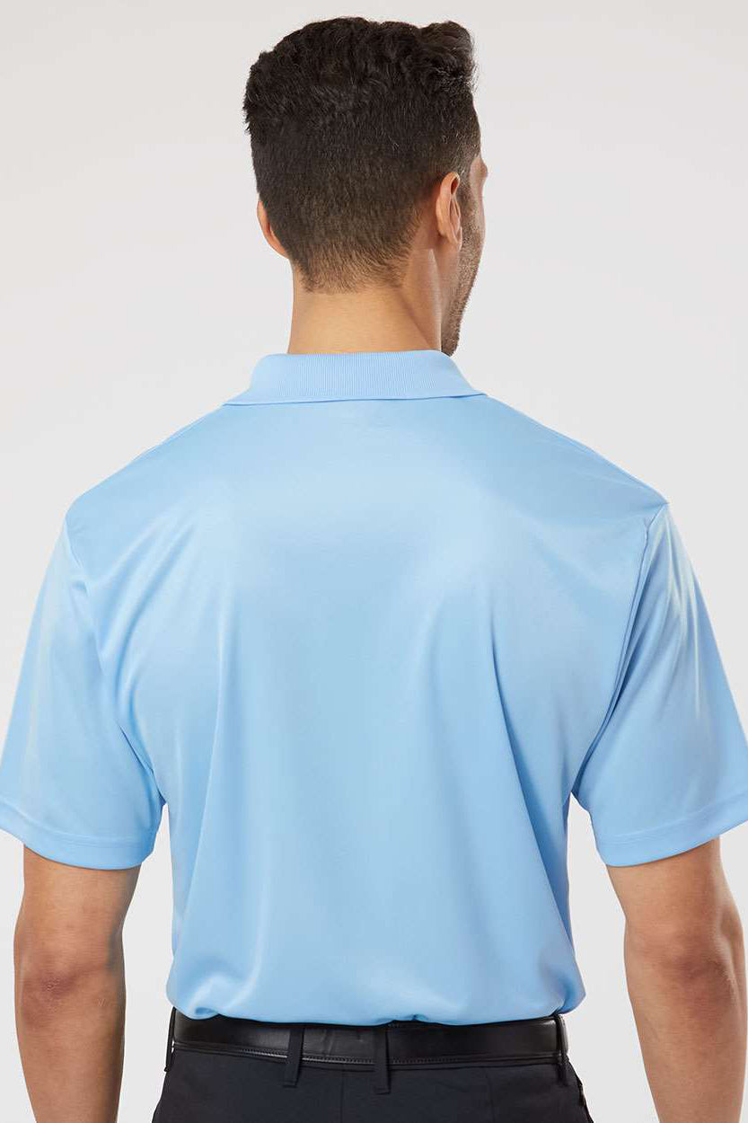 Paragon 500 Mens Sebring Performance Moisture Wicking Short Sleeve Polo Shirt Blue Mist Model Back