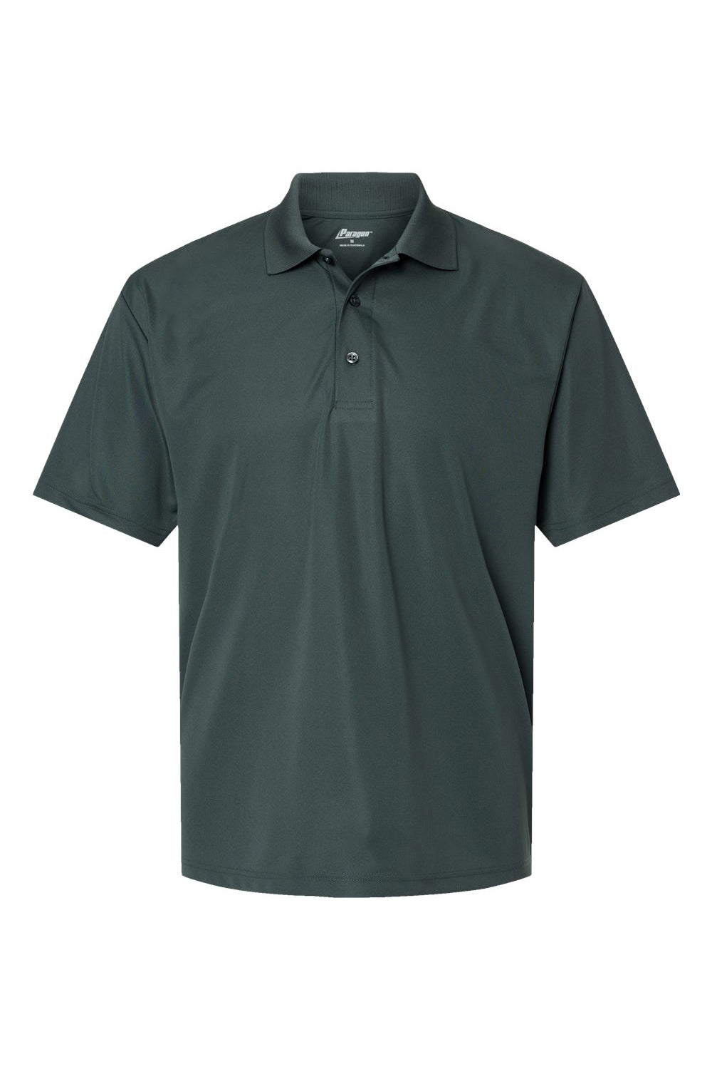 Paragon 500 Mens Sebring Performance Moisture Wicking Short Sleeve Polo Shirt Carbon Grey Flat Front