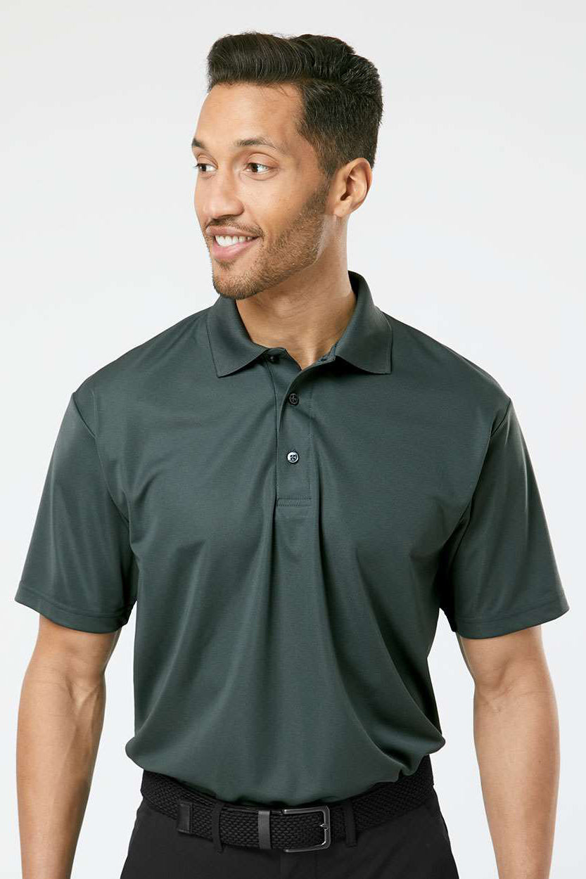 Paragon 500 Mens Sebring Performance Moisture Wicking Short Sleeve Polo Shirt Carbon Grey Model Front