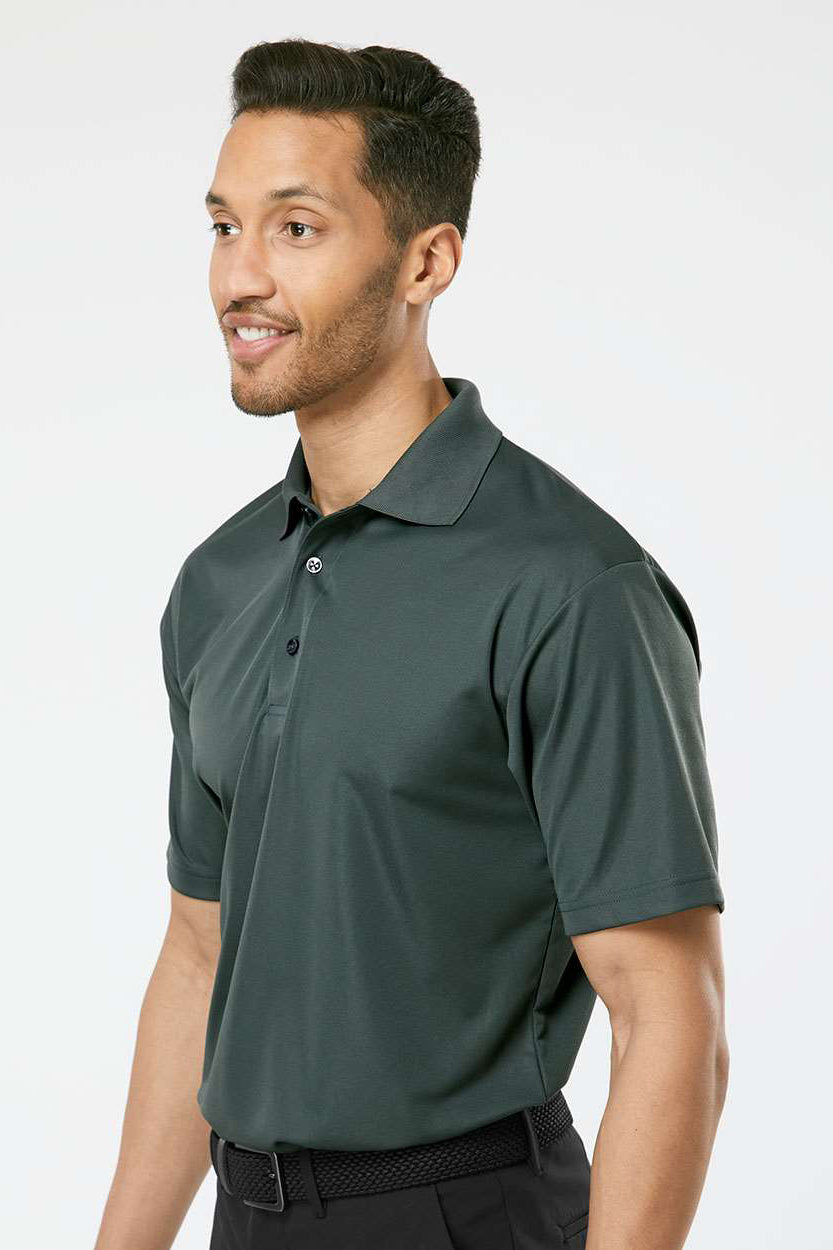 Paragon 500 Mens Sebring Performance Moisture Wicking Short Sleeve Polo Shirt Carbon Grey Model Side