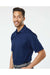 Paragon 500 Mens Sebring Performance Short Sleeve Polo Shirt Deep Navy Blue Model Side