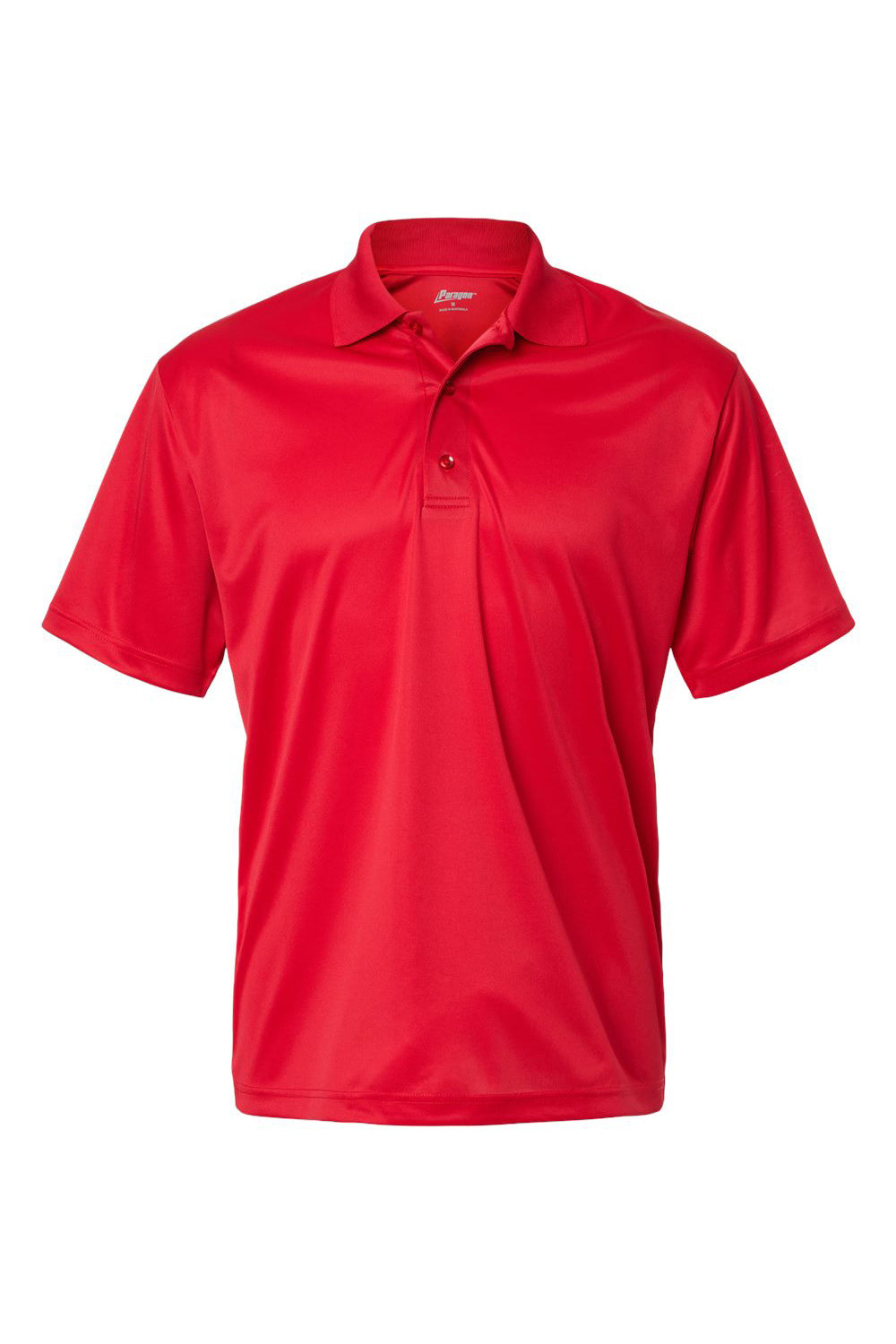Paragon 500 Mens Sebring Performance Short Sleeve Polo Shirt Deep Red Flat Front