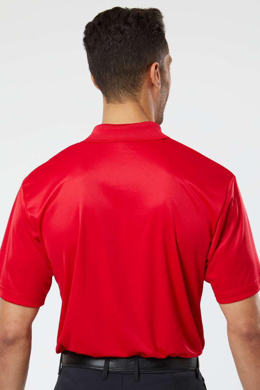 Paragon 500 Mens Sebring Performance Moisture Wicking Short Sleeve Polo Shirt Deep Red Model Back