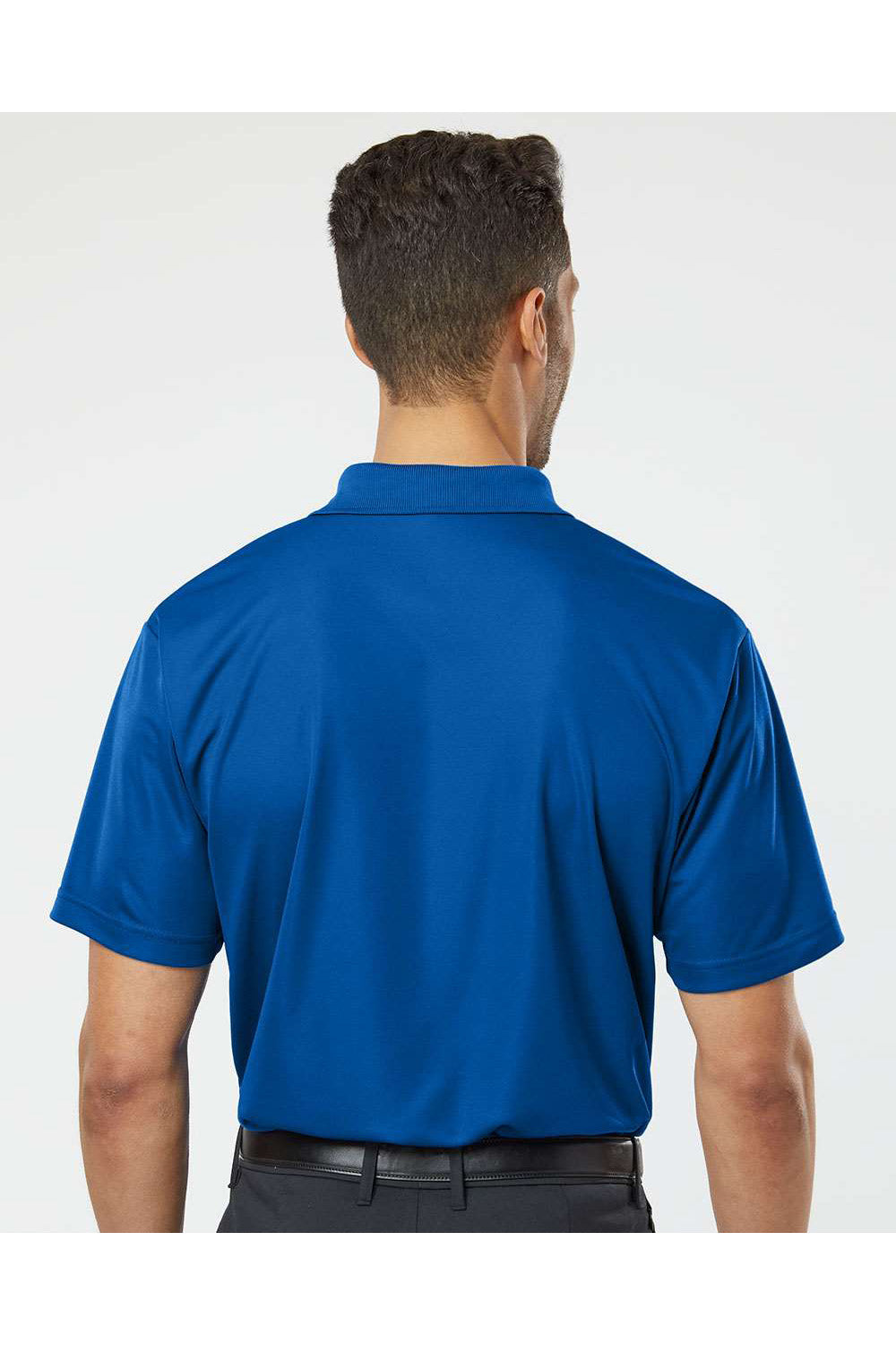 Paragon 500 Mens Sebring Performance Short Sleeve Polo Shirt Deep Royal Blue Model Back