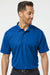Paragon 500 Mens Sebring Performance Moisture Wicking Short Sleeve Polo Shirt Deep Royal Blue Model Front