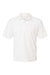 Paragon 500 Mens Sebring Performance Moisture Wicking Short Sleeve Polo Shirt White Flat Front