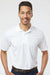 Paragon 500 Mens Sebring Performance Moisture Wicking Short Sleeve Polo Shirt White Model Front