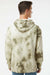 Independent Trading Company PRM4500TD Mens Tie-Dye Hooded Sweatshirt Hoodie w/ Pouch Pocket Olive Green Model Back